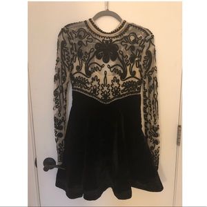 Free People Velvet Beaded Dress